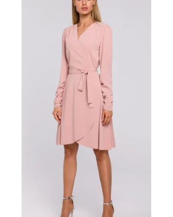 Rochie eleganta roz din poliester, Roz