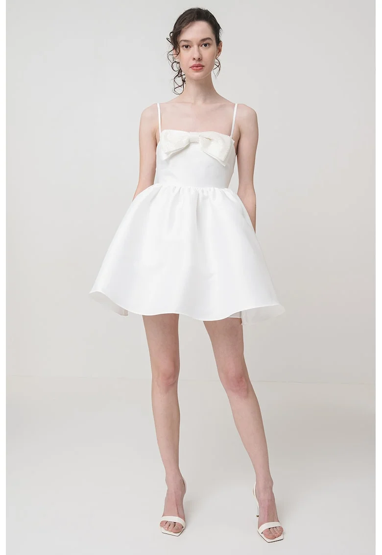 Rochie mini uni, Alb