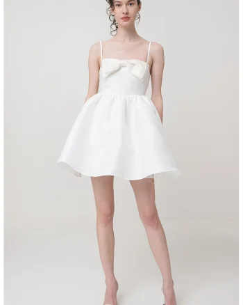 Rochie mini uni, Alb