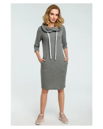 Rochie de trening dreapta cu guler, Gri