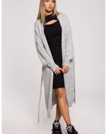 Cardigan cu cordon,  Gri