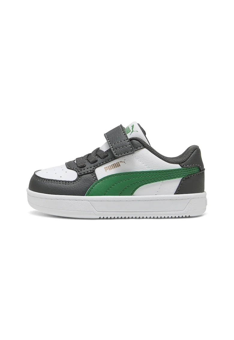Pantofi sport Caven 2.0 de piele ecologica, Alb/Verde/Gri antracit