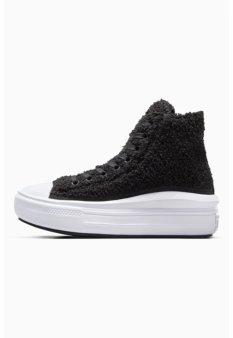 Tenisi high-top cu varf intarit Chuck Taylor All Star Move, Negru