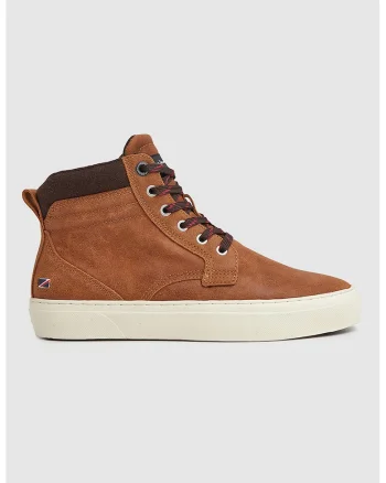 Pantofi sport inalti de piele intoarsa, Maro cognac