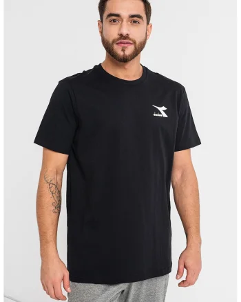 Tricou regular fit cu imprimeu Core, Negru