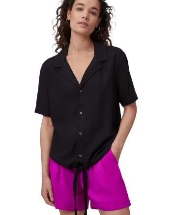 Camasa  Cali Woven, Negru