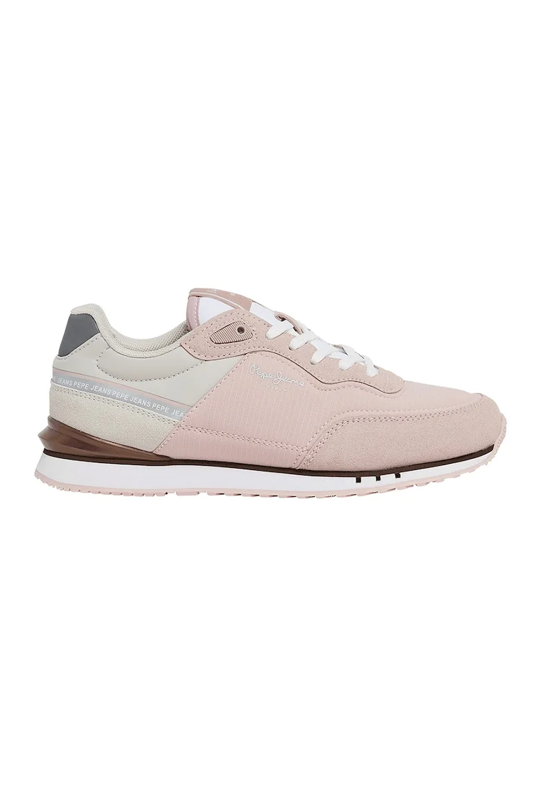 Pantofi sport cu insertii textile, Roz prafuit