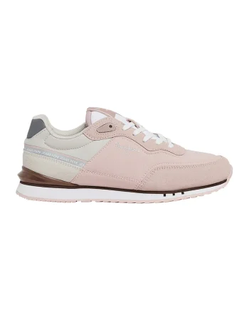 Pantofi sport cu insertii textile, Roz prafuit
