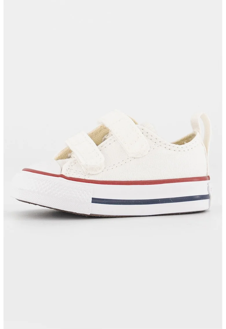 Tenisi cu velcro din panza Chuck Taylor All Star, Alb/Visiniu