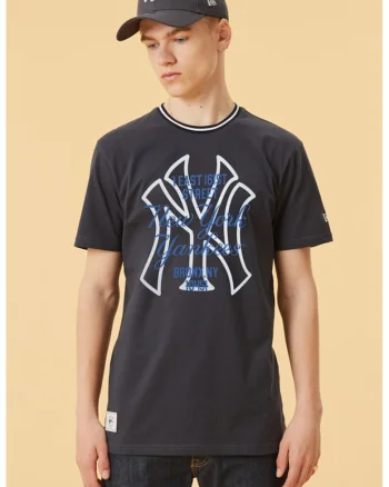 Tricou cu decolteu la baza gatului New York Yankees Heritage, Bleumarin