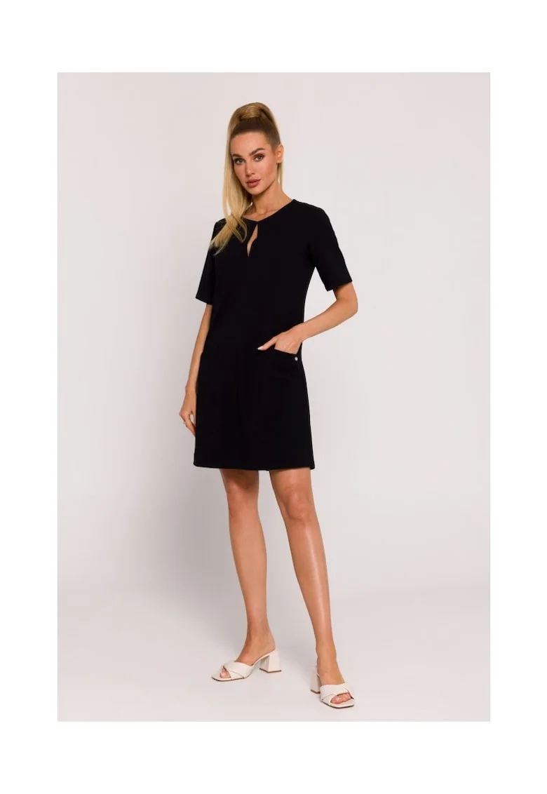 Rochie trapez cu buzunare