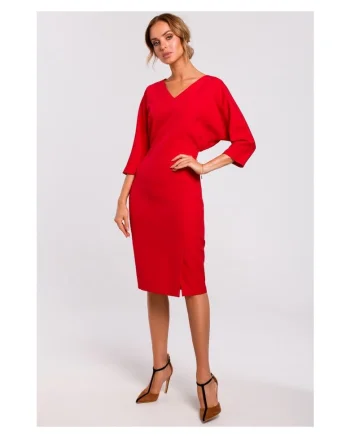 Rochie de dama  Poliester, Elastan, Rosu, Rosu