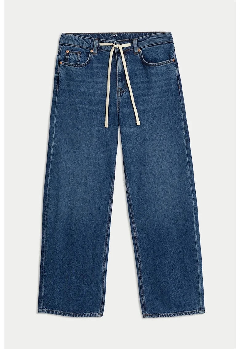 Blugi ampli bootcut, Albastru melange