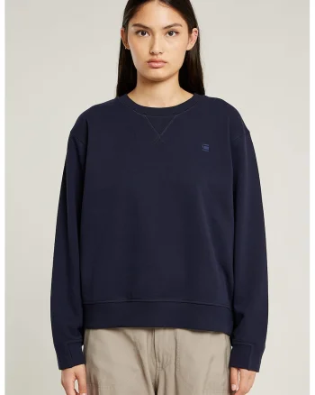 Bluza de trening din amestec de bumbac organic, Bleumarin