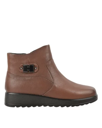 Ghete casual, dama,  3730, maro, piele naturala, Maro