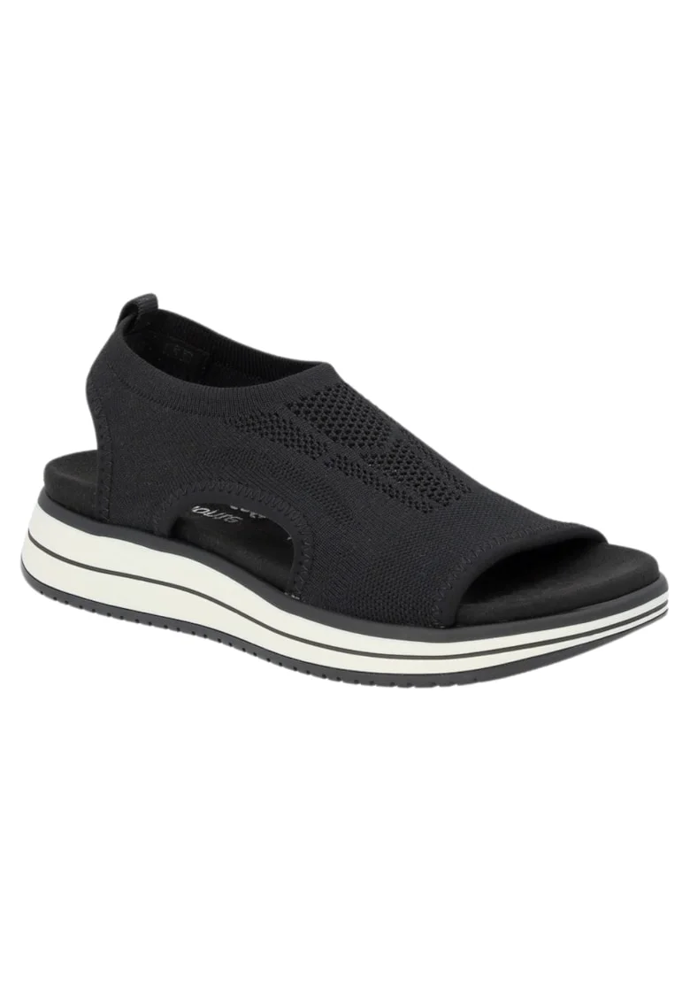 Sandale casual, dama,  D1J52-00 negru, textil