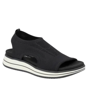 Sandale casual, dama,  D1J52-00 negru, textil
