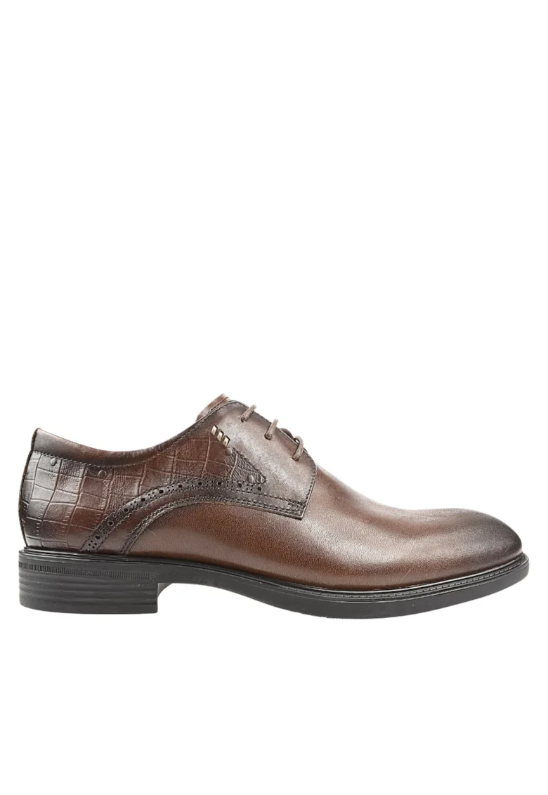 Pantofi eleganti, barbati,  1352 maro, piele naturala, Maro