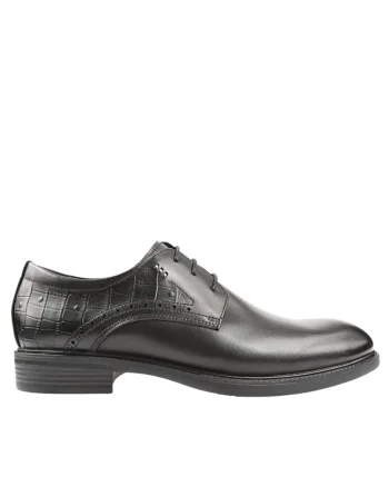 Pantofi eleganti, barbati,  1352 negru, piele naturala, Negru