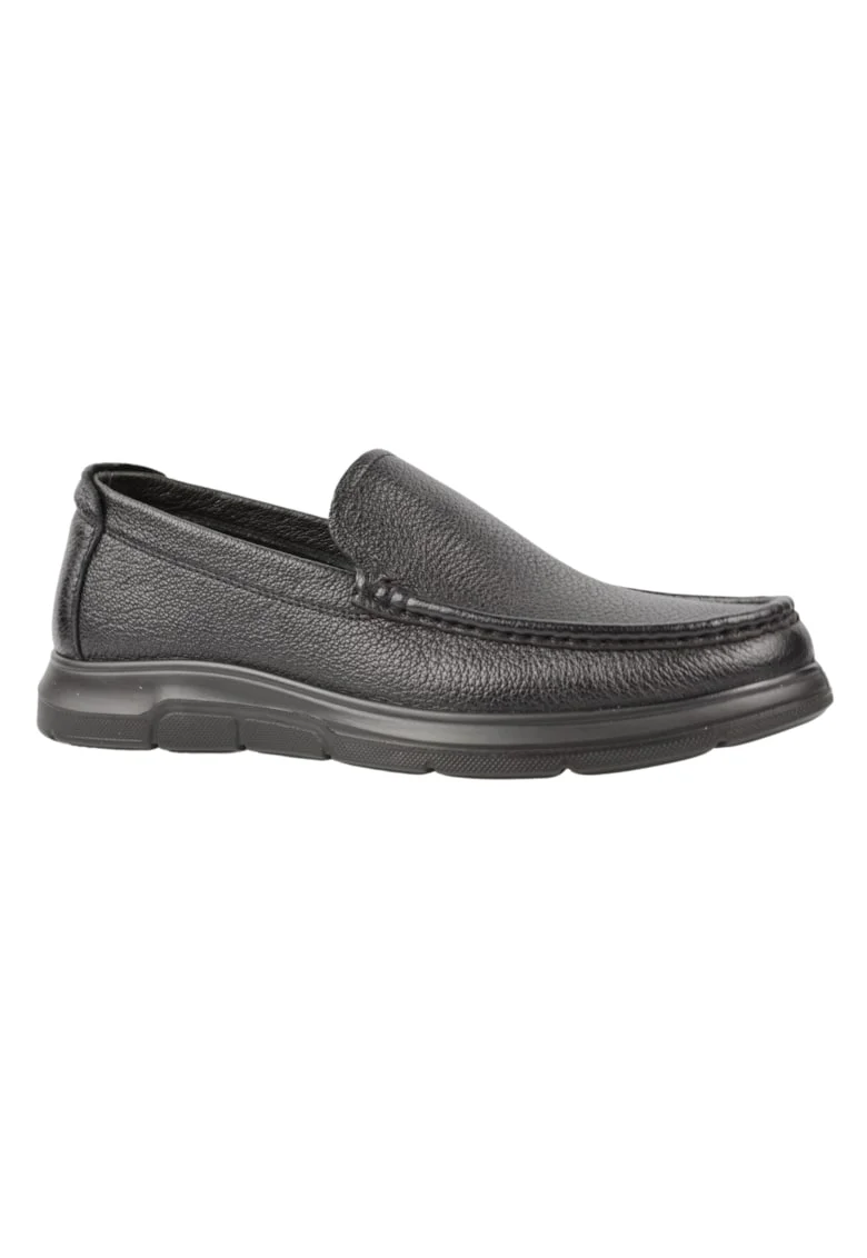  Pantofi casual, barbati,  J17 negru, piele naturala, Negru