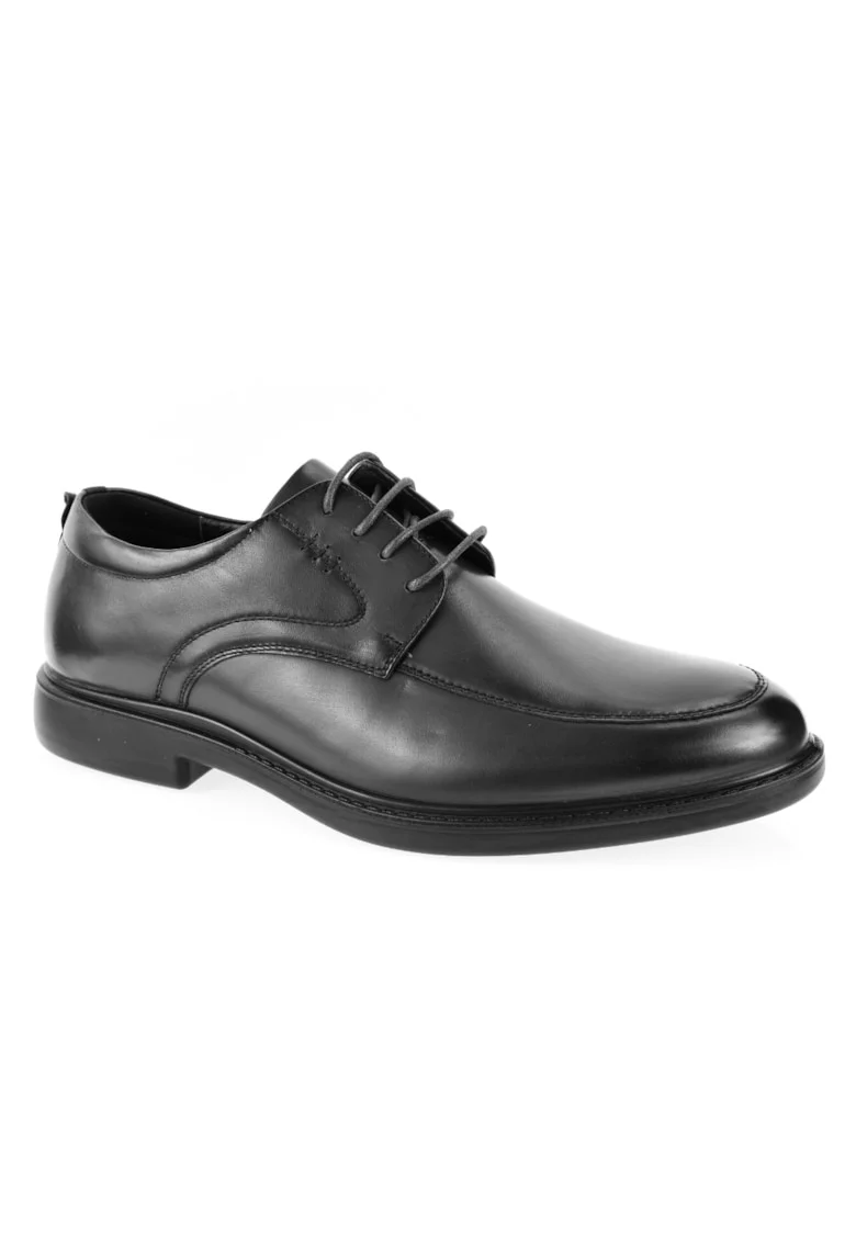 Pantofi eleganti, barbati,  7D1213 negru, piele naturala - 64587, Negru