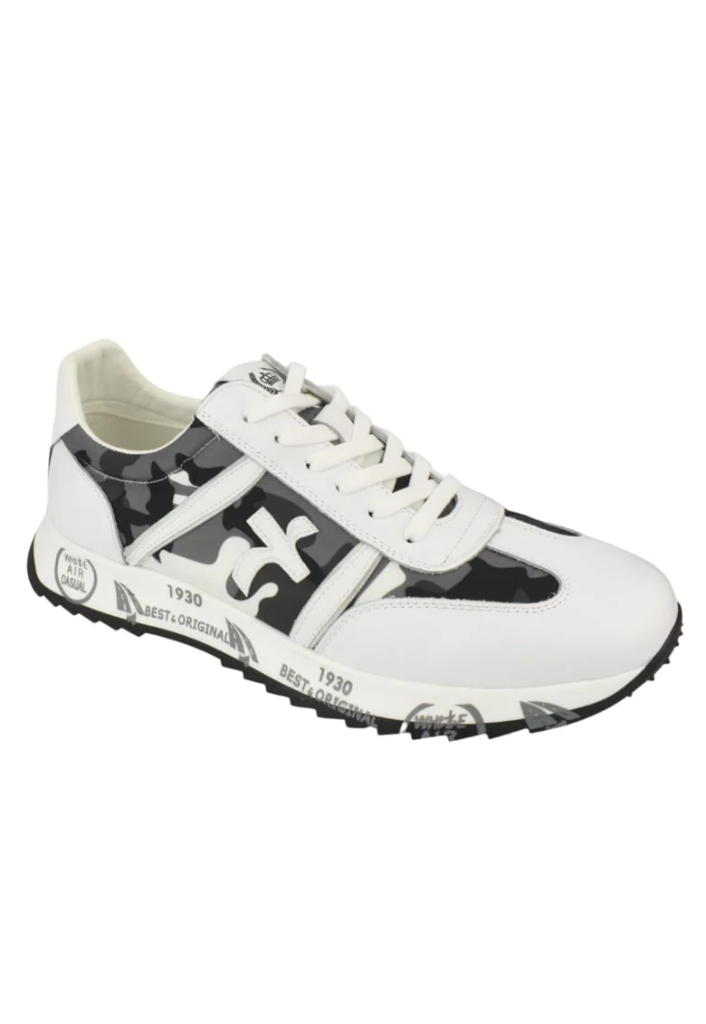 Pantofi sport, barbati,  2221 alb, piele naturala, Alb