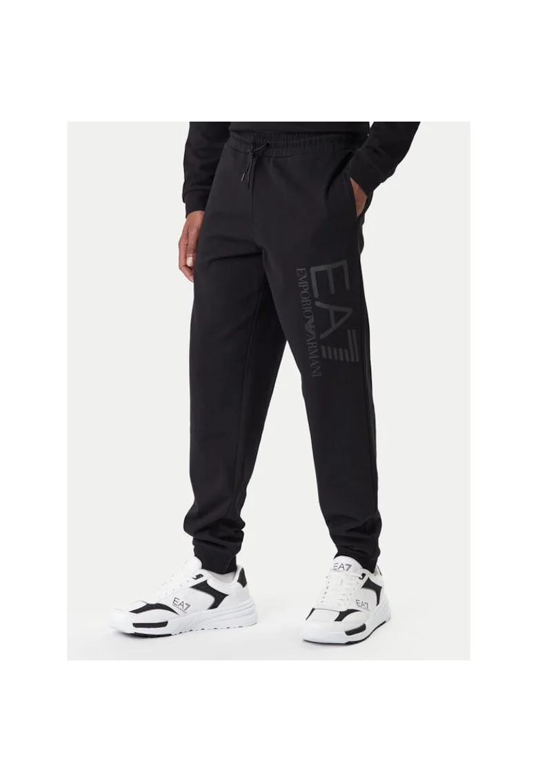 Pantaloni sport barbati,  material sintetic, negru