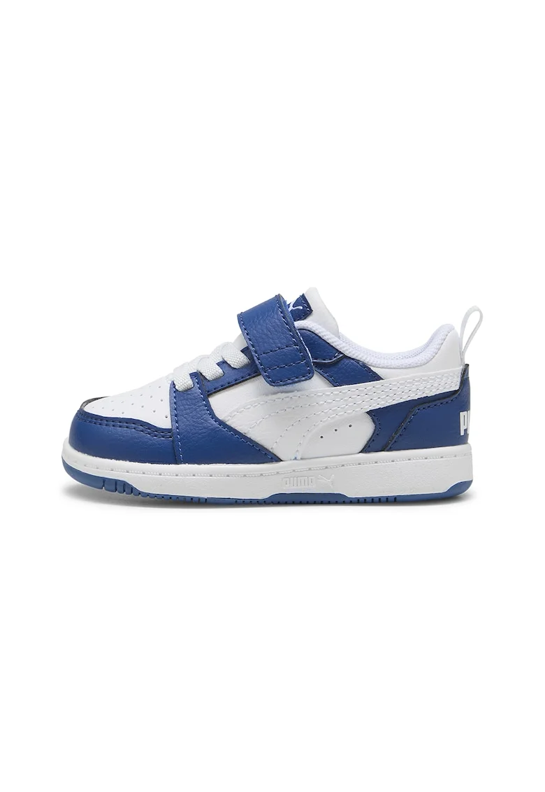 Pantofi Rebound v6 de piele ecologica, Alb/Albastru inchis