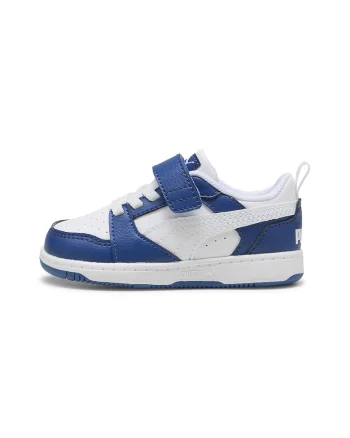 Pantofi Rebound v6 de piele ecologica, Alb/Albastru inchis