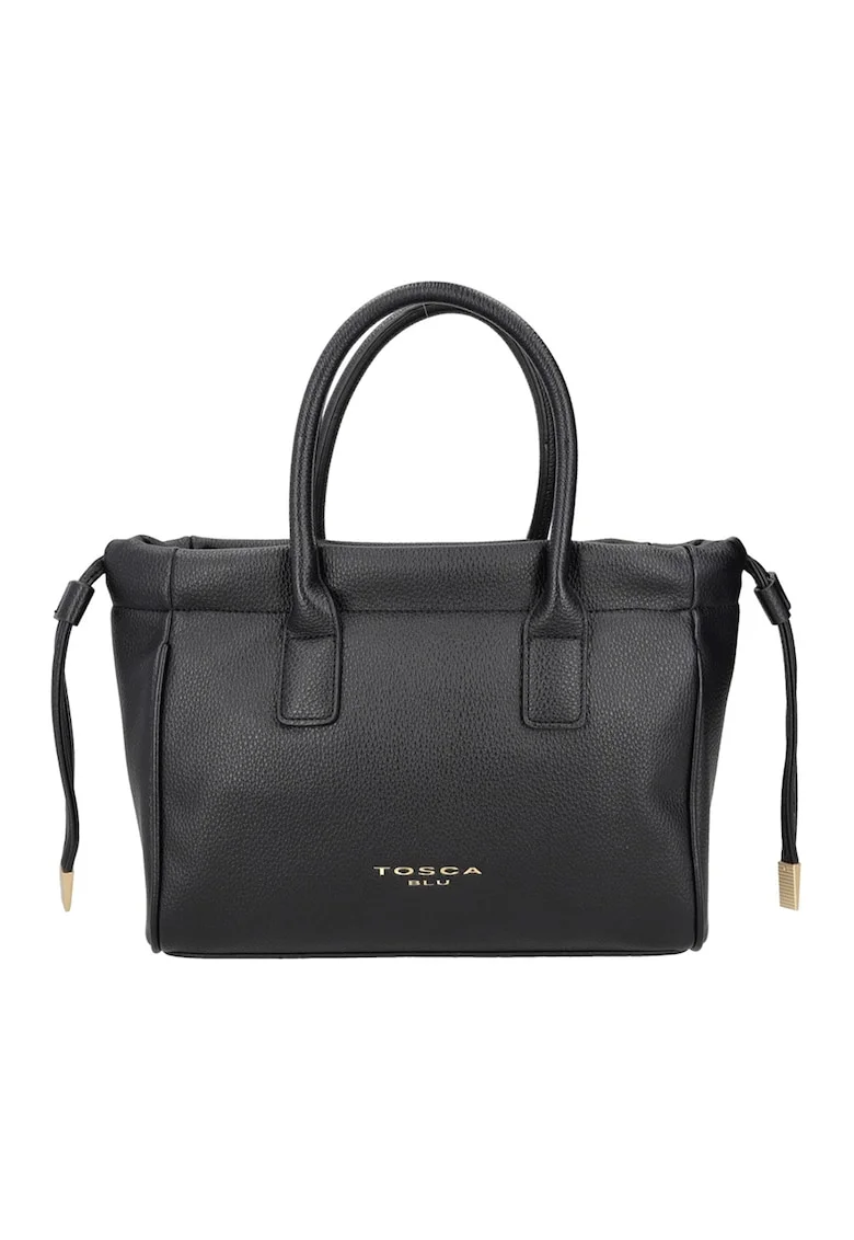 Geanta shopper din piele ecologica Capraia, Negru