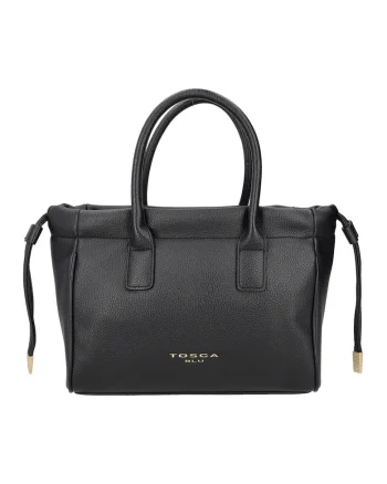 Geanta shopper din piele ecologica Capraia, Negru