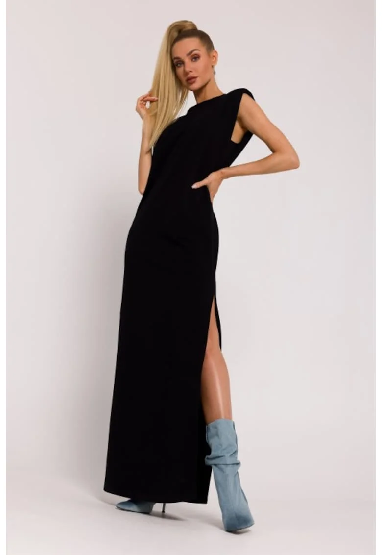 Rochie maxi cu pernute la umeri
