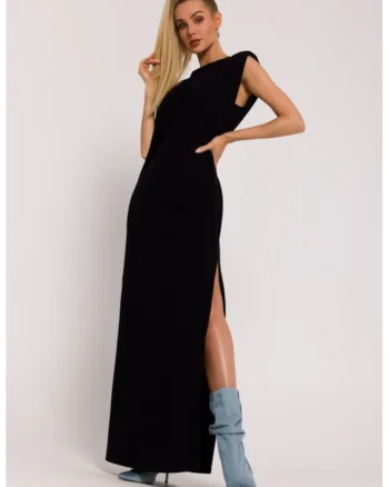 Rochie maxi cu pernute la umeri