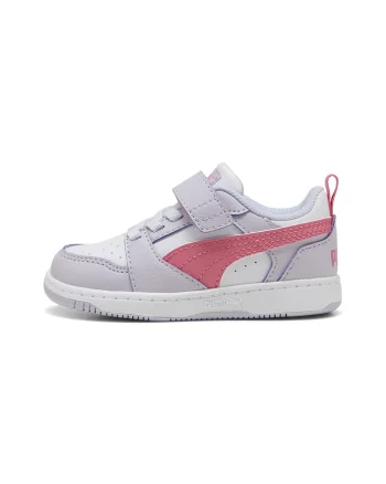 Pantofi Rebound v6 de piele ecologica, Alb/Coral/Lila