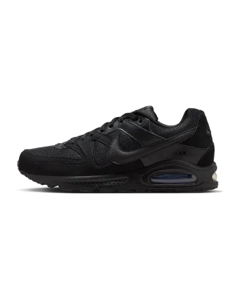 Pantofi sport de piele cu insertii de plasa Air Max Command, Negru