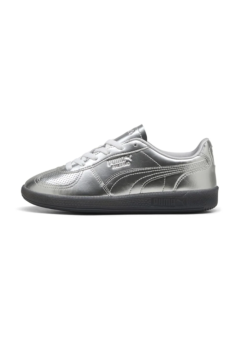 Pantofi sport de piele ecologica Palermo, Argintiu