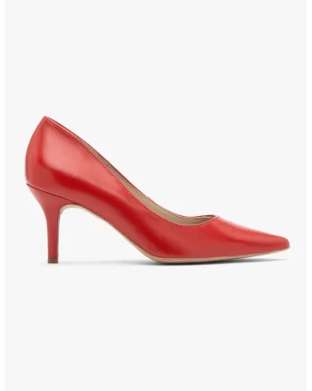 Pantofi de piele cu varf ascutit Ophelia, Rosu