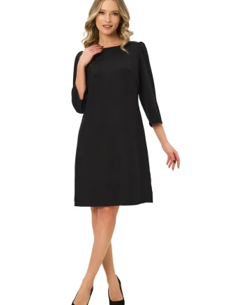 Rochie midi dreapta, Negru