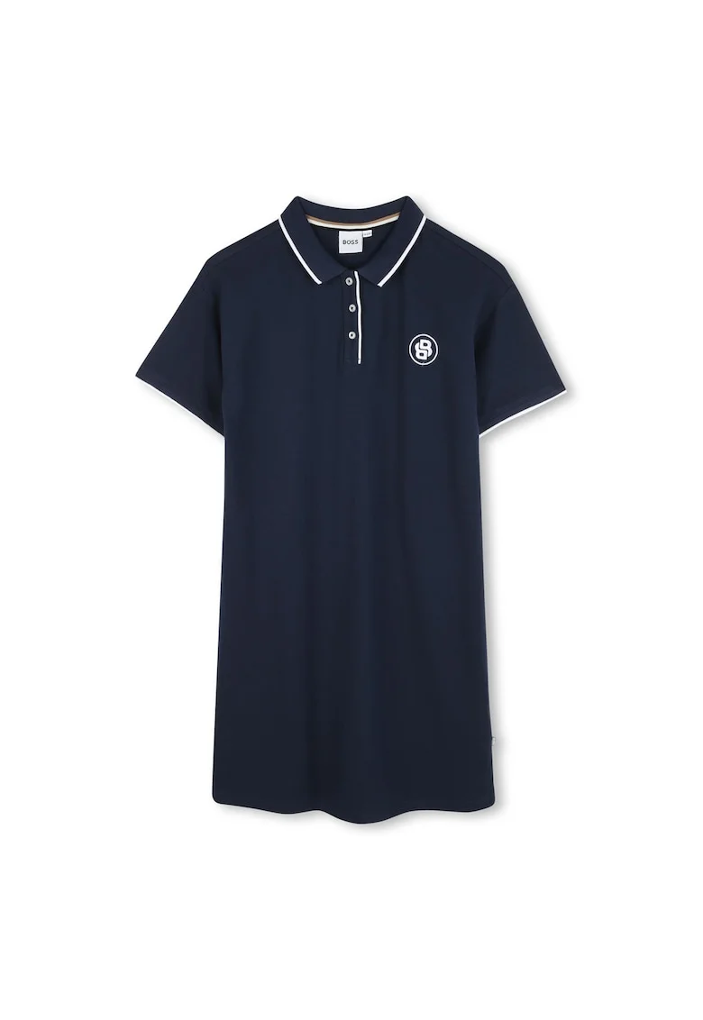 Rochie polo din amestec de bumbac, Bleumarin