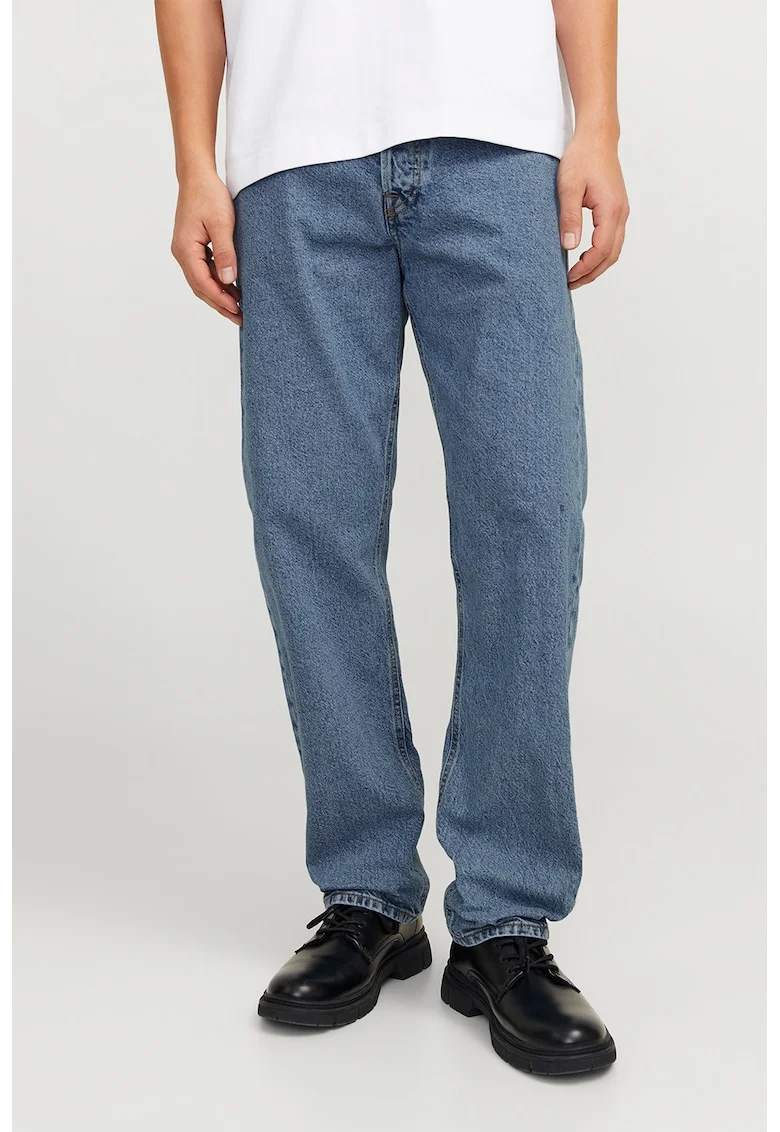 Blugi relaxed fit, Albastru inchis