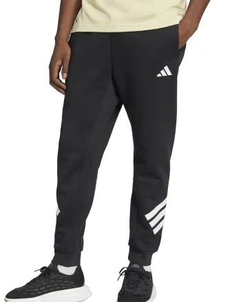 Pantaloni de trening din amestec de bumbac cu logo, Negru