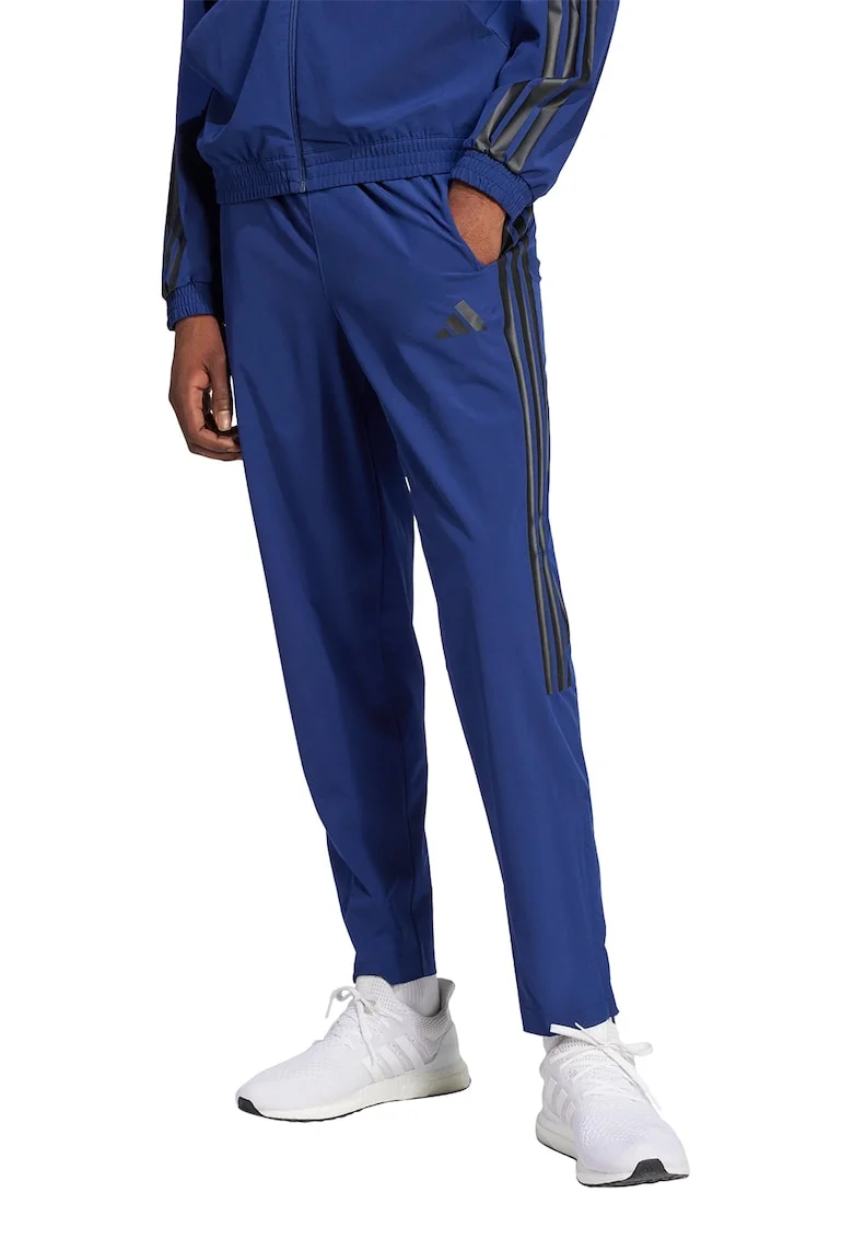 Pantaloni de trening conici cu snur Tiro, Negru/Albastru inchis
