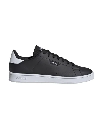 Pantofi sport Urban Court de piele ecologica, Alb/Negru
