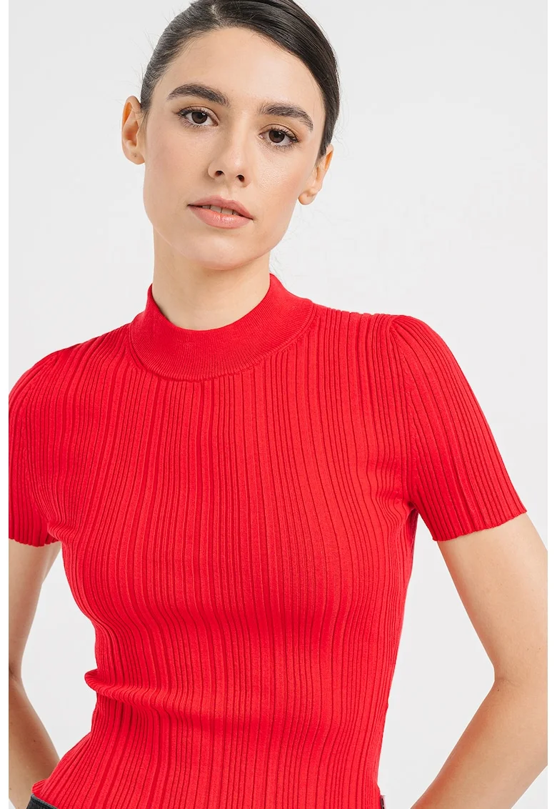 Tricou striat Sarpharim, Rosu