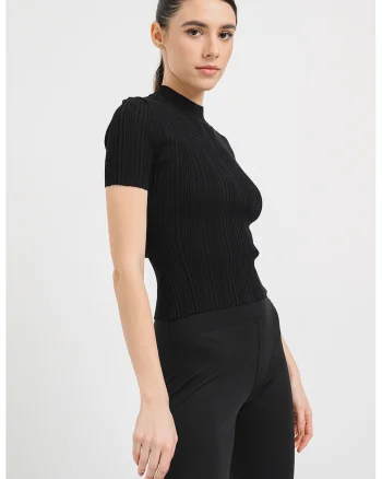 Tricou striat Sarpharim, Negru/Negru stins