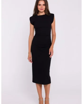 Rochie tip creion fara maneci, Negru