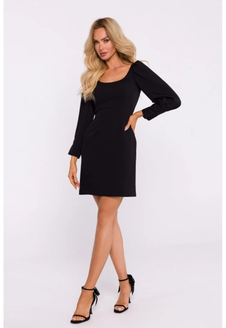 Rochie mini cu decolteu adanc,, Negru