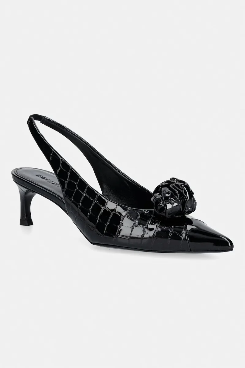 Rotate pantofi cu toc stiletto din piele
