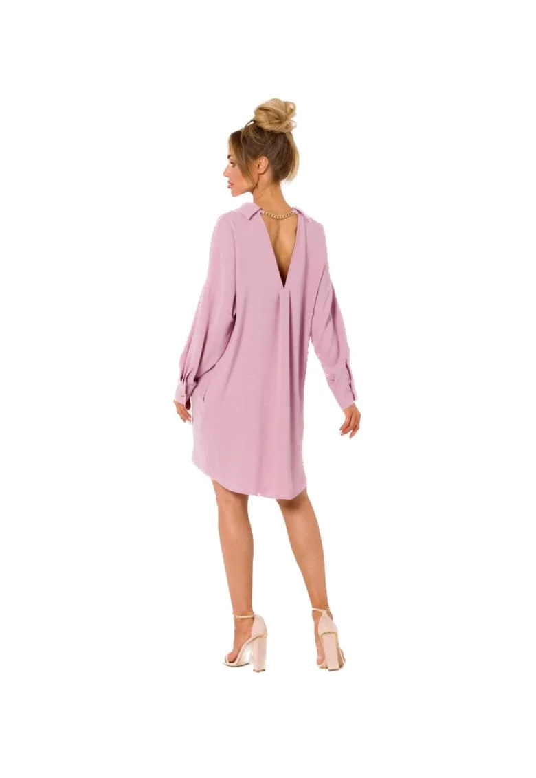 Rochie camasa cu lant, Roz
