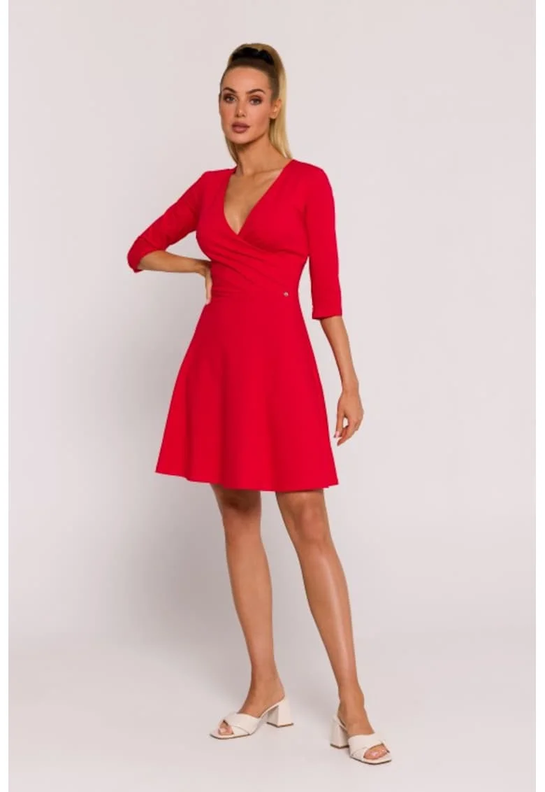 Rochie cu partea de sus petrecuta, Rosu
